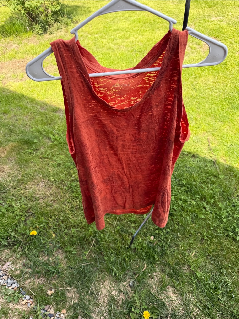Sonoma Burnt Orange Scoop Neck Tank Top
